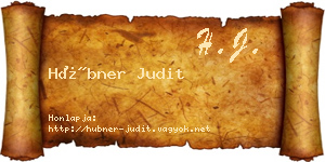 Hübner Judit névjegykártya
