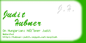 judit hubner business card